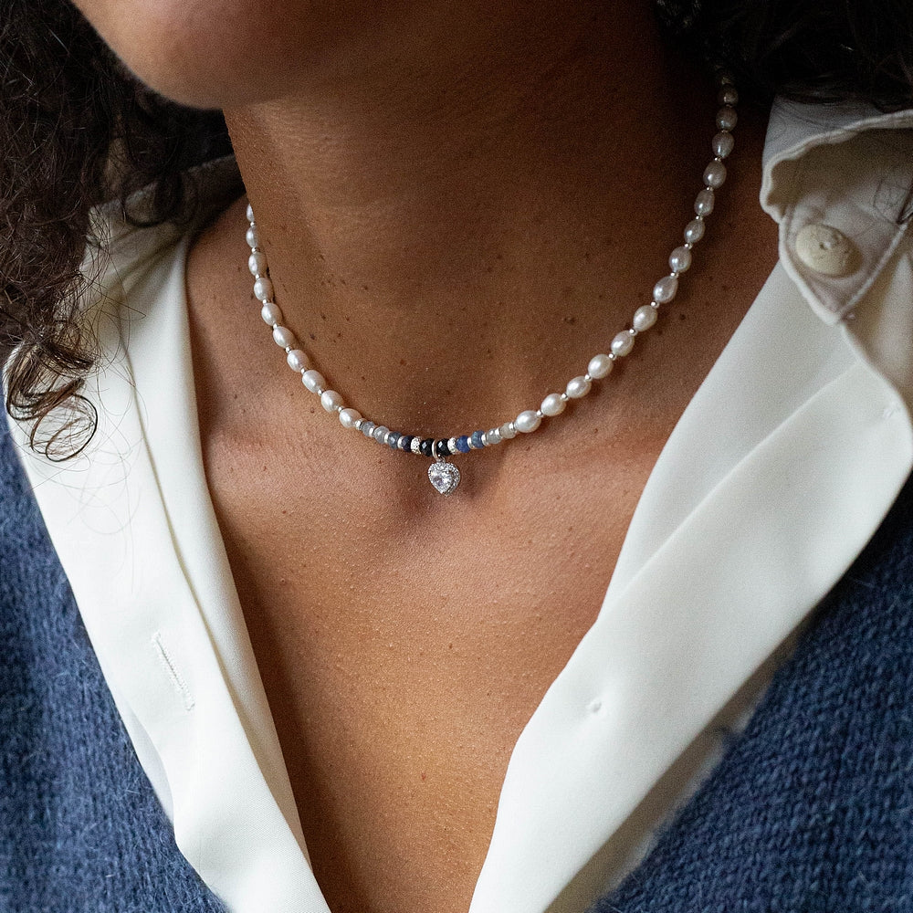 Sapphire & Pearls necklace