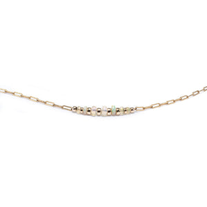 Luxurious Ethiopian Opal 14k gold filled links chain necklace choker