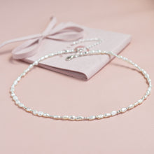 Load image into Gallery viewer, Delicate Sterling Silver and Freshwater Pearl Choker necklace
