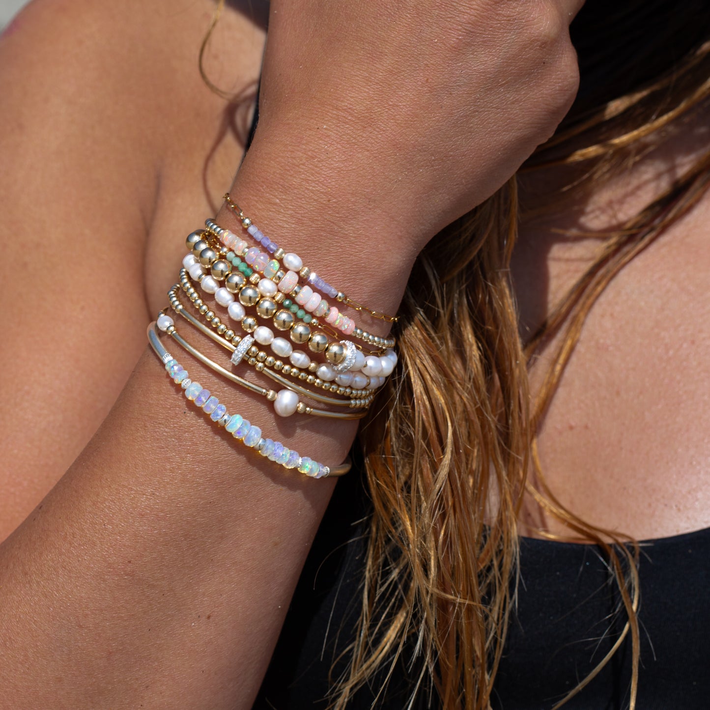 Luxury Ethiopian Opal 925 Sterling silver bracelet