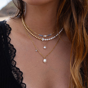Luxury 14k Gold Filled Freshwater pearl choker necklace