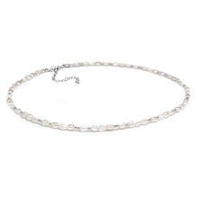 Load image into Gallery viewer, Delicate Sterling Silver and Freshwater Pearl Choker necklace