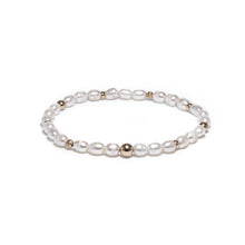 Load image into Gallery viewer, Elegant Freswater pearl stacking bracelet