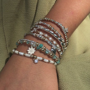 Mini Ocean Blue Amazonite girl's bracelet