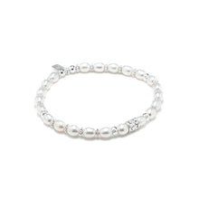 Load image into Gallery viewer, Elegant AAA Freshwater pearl 925 sterling silver bracelet with romantic Floral bead