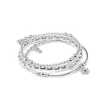 Load image into Gallery viewer, Elegant North star bracelet stack with Cubic Zirconia stones