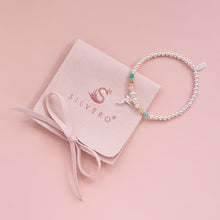Load image into Gallery viewer, Luxury Hummingbird silver bracelet with Pink Opal, Green Garnet and Amazonite gemstones