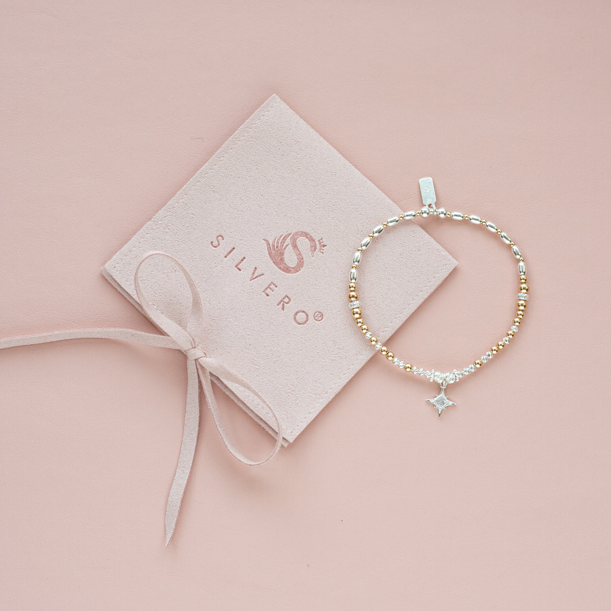 Aster stacking bracelet with Cubic Zirconia stone