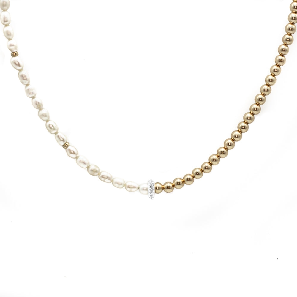 Luxury 14k Gold Filled Freshwater pearl choker necklace