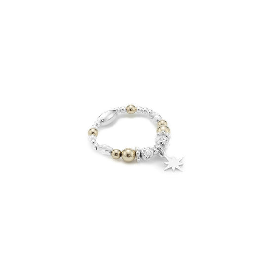 North Star stacking ring with 14-karat gold