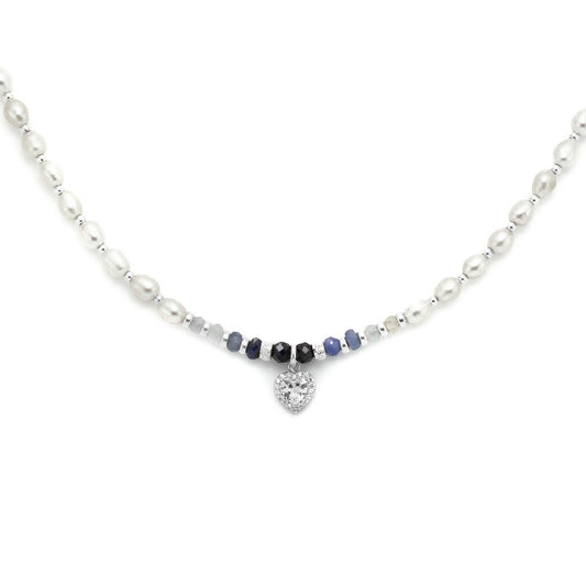 Sapphire & Pearls necklace