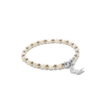 Load image into Gallery viewer, Silver Butterfly and Mother of Pearl girl&#39;s bracelet