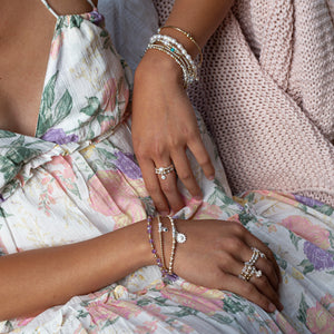 Elegant 14k gold filled bracelet with 100% natural Amethyst gemstone