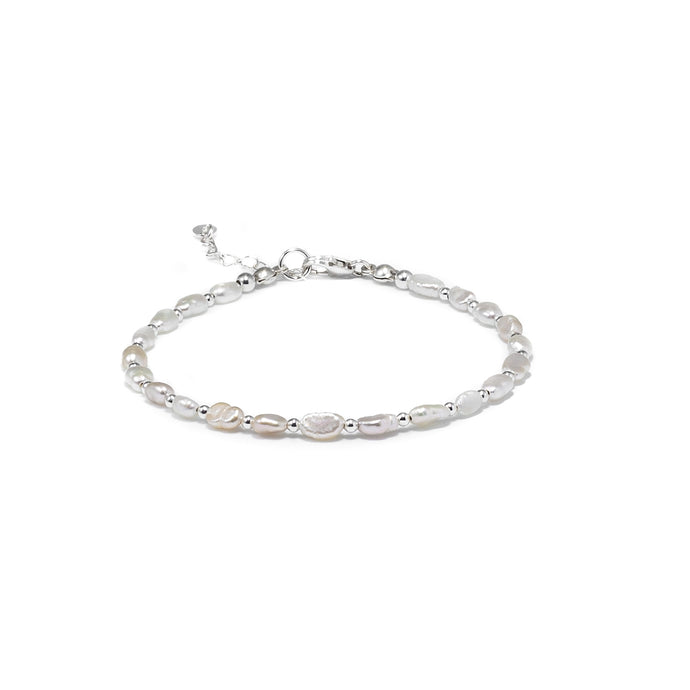 Elegant Freshwater pearl 925 silver bracelet