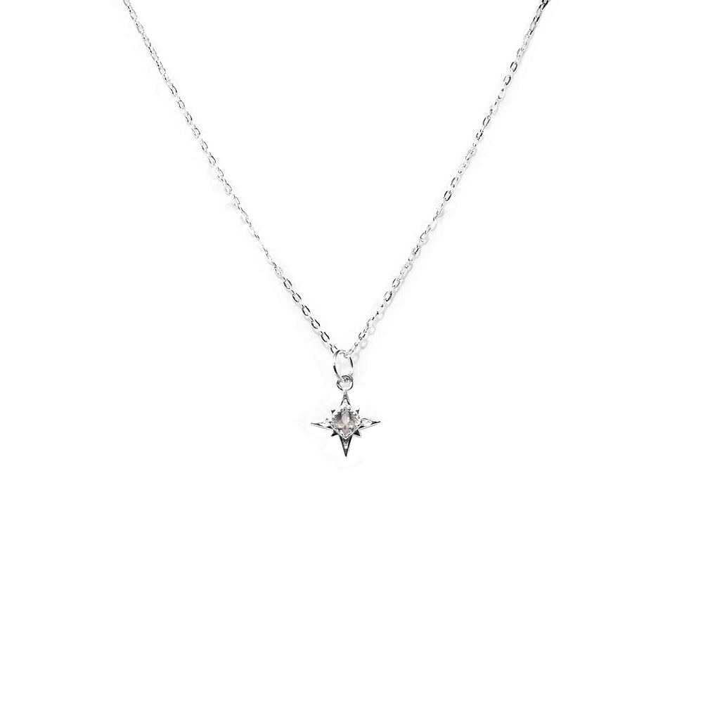 North Star 925 silver delicate necklace