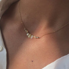 Load image into Gallery viewer, Dainty 14k gold filled and Ethiopian Opal necklace