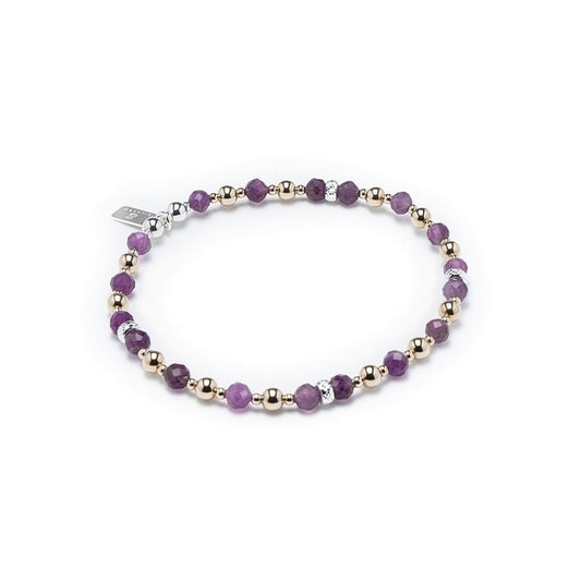 Elegant 14k gold filled bracelet with 100% natural Amethyst gemstone