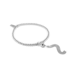 Romantic Tassel silver stacking bracelet