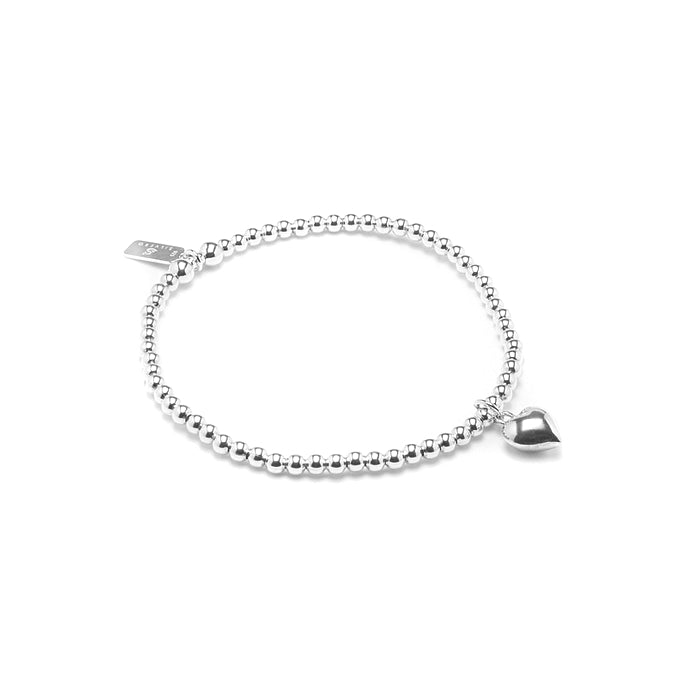 Adorable Heart silver stacking bracelet