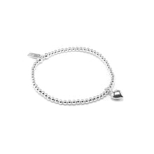 Load image into Gallery viewer, Adorable Heart silver stacking bracelet