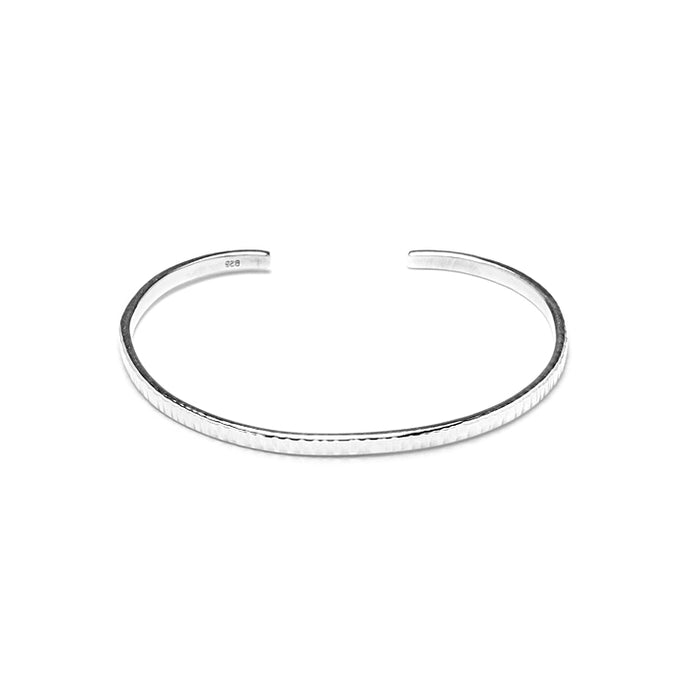 Fashionable hammered sterling silver stacking bangle/cuff