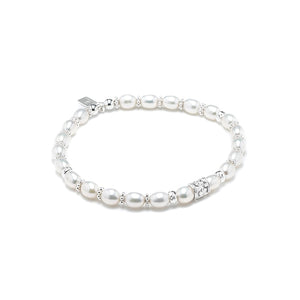 Elegant AAA Freshwater pearl 925 sterling silver bracelet with romantic Floral bead