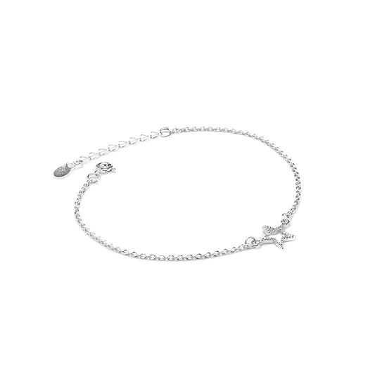 Delicate Star 925 sterling silver chain bracelet - adjustable