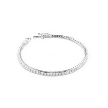 Load image into Gallery viewer, Luxury 925 sterling silver tennis bracelet decorated with Cubic Zirconia stones - Rhodium plated