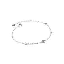 Load image into Gallery viewer, Delicate silver minimalistic bracelet decorated with Cubic Zirconia stones - Rhodium plated