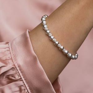 Elegant Lace 925 sterling silver stacking bracelet