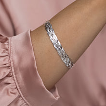 Load image into Gallery viewer, Luxury Herringbone 925 sterling silver bracelet