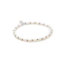 Load image into Gallery viewer, Margo bracelet with 14k gold filled beads and Mother of Pearl