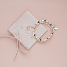 Load image into Gallery viewer, Aster bracelet stack with Lapis Lazuli and Mother of Pearl