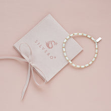 Load image into Gallery viewer, Margo bracelet with 14k gold filled beads and Mother of Pearl
