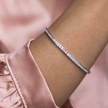 Load image into Gallery viewer, Luxury 925 sterling silver tennis bracelet decorated with Cubic Zirconia stones - Rhodium plated