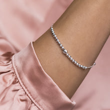 Load image into Gallery viewer, Sparkling 925 Sterling silver faceted ball bracelet