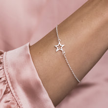 Load image into Gallery viewer, Delicate Star 925 sterling silver chain bracelet - adjustable