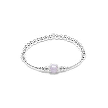 Load image into Gallery viewer, Romantic Rose Quartz silver stacking bracelet
