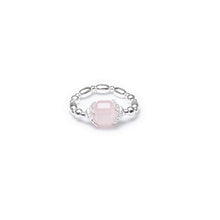 Load image into Gallery viewer, Rosa stacking ring with Rose Quartz gemstone